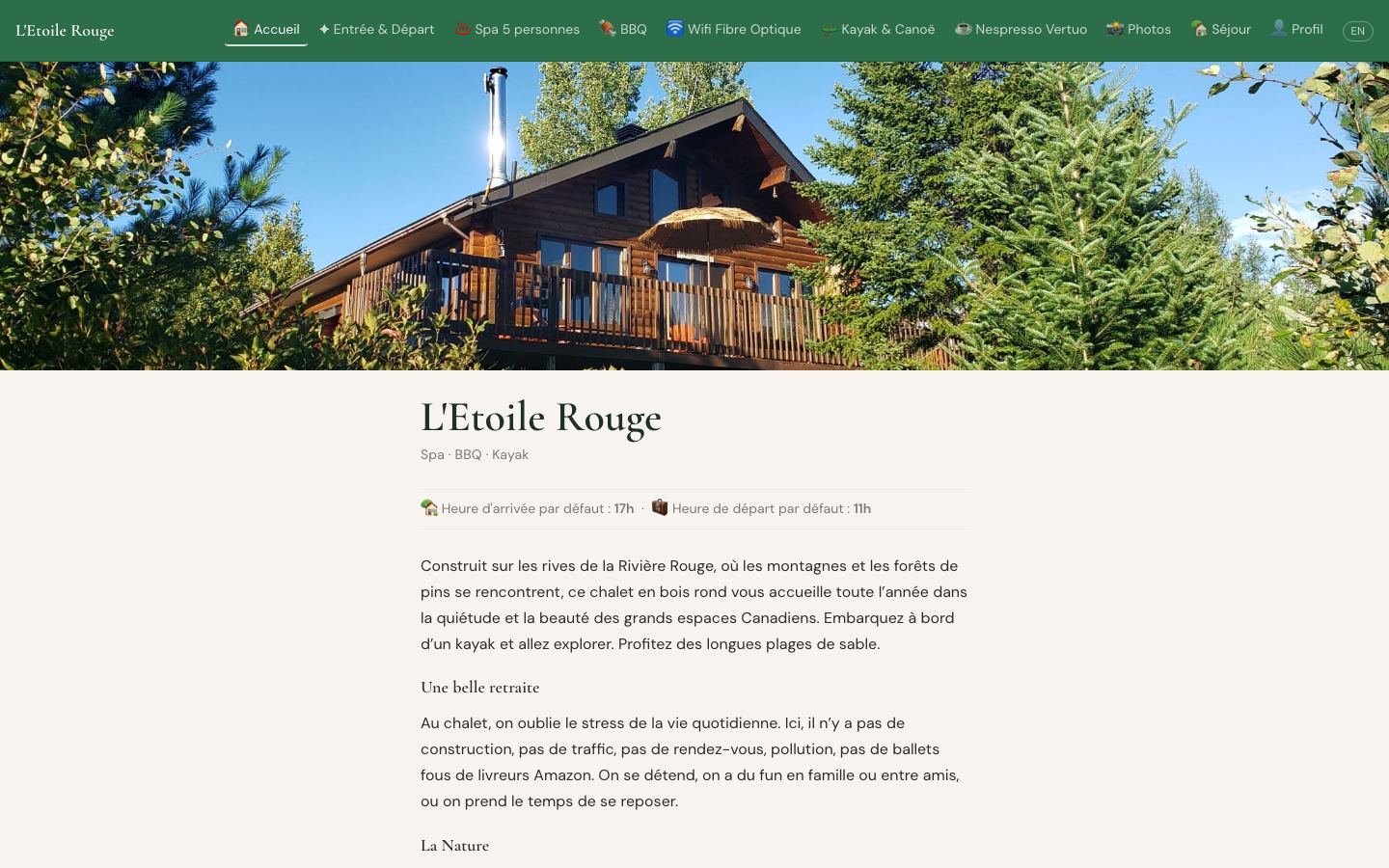 Fiche publique d'un vrai chalet CastorOS